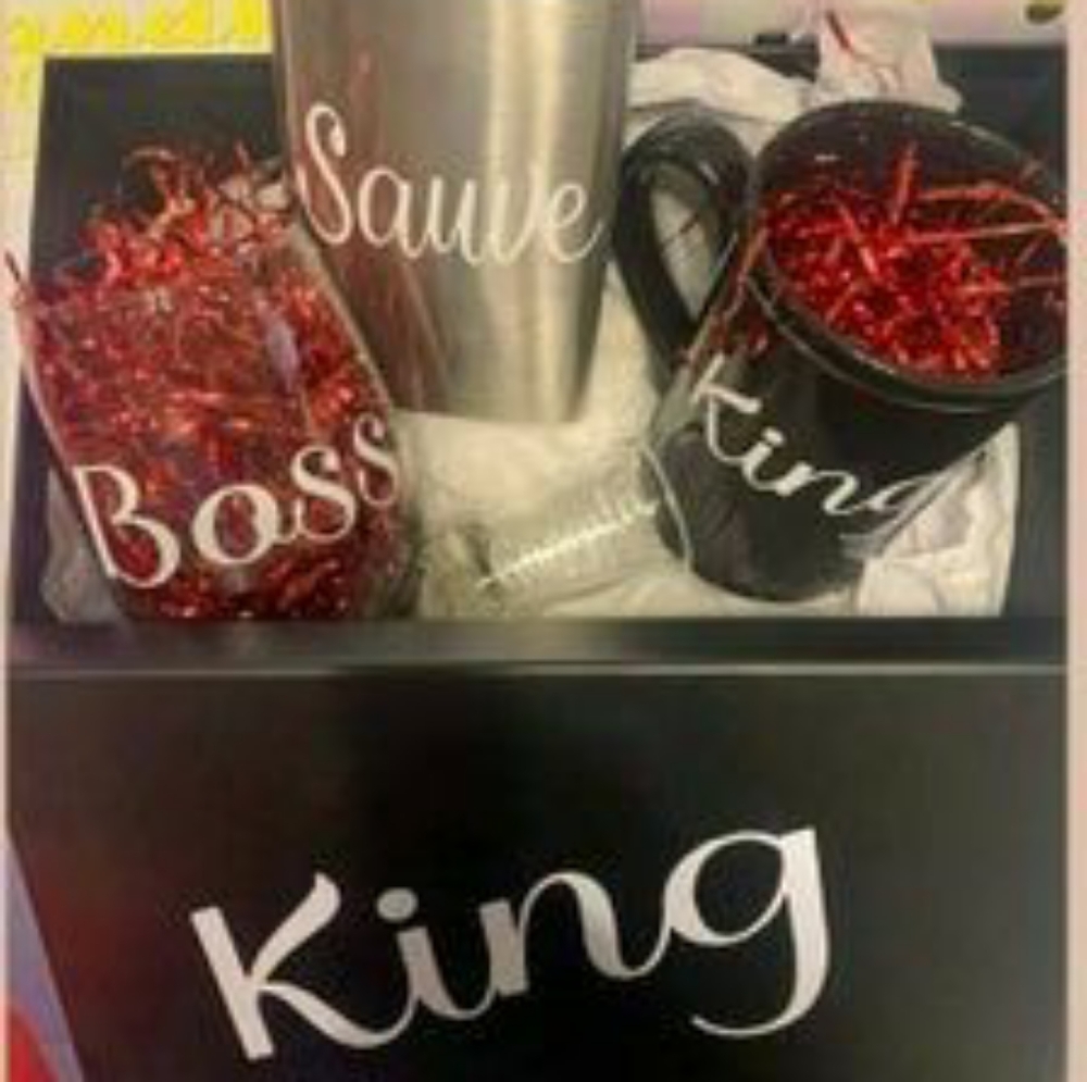 King 4- Piece Custom Design Glass Set